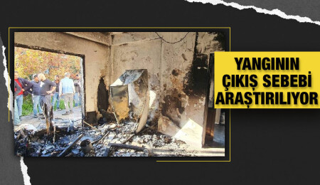 Çatalköy’de bir evin ambarında çıkan yangın zarara neden oldu