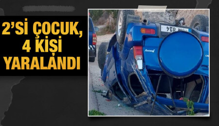 Geçitkale-Tatlısu ana yolunda kaza: 2’si çocuk, 4 kişi yaralandı
