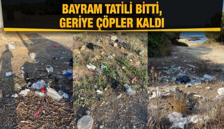 Karpaz sahilleri bayram tatilinde çöp yığınlarına teslim oldu
