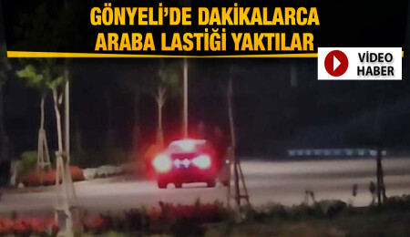 Gönyeli’de dakikalarca araba lastiği yaktılar
