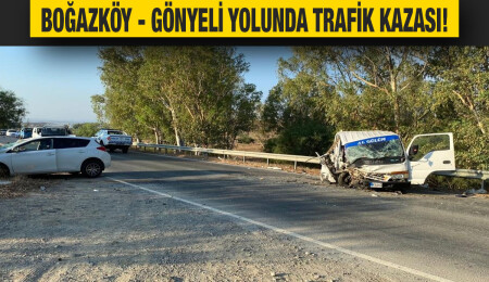 Boğazköy - Gönyeli yolunda trafik kazası: 5 kişi yaralandı