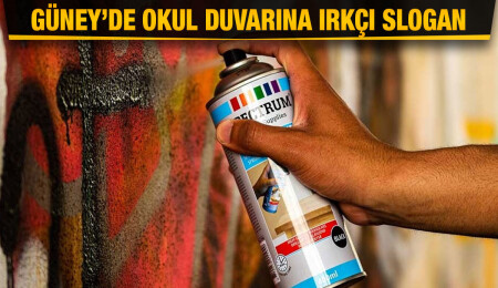Limasol’da lise duvarlarına ırkçı sloganlar yazıldı