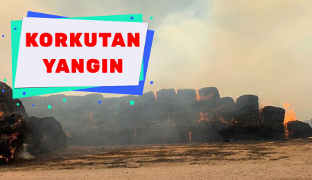 Paşaköy'de yangın: Yığın halde bulunan balyalar yandı!