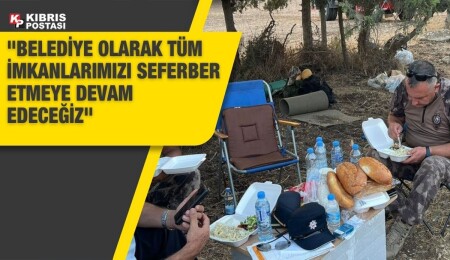 Beyarmudu Belediyesi: Yiğitler-Pile yolunda çalışan güvenlik güçleri ve çalışanlara günlük sıcak yemek veriyoruz