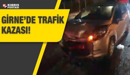 Girne’de trafik kazası!