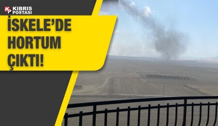 İskele’de öğle saatlerinde hortum çıktı