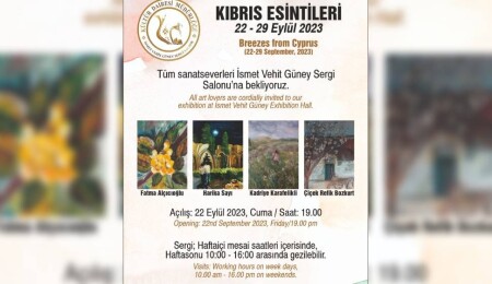 “Kıbrıs Esintileri” sergisi Cuma günü İsmet Vehit Güney Sergi Salonu’nda açılacak
