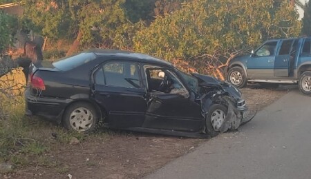 Sipahi'de trafik kazası..1 yaralı
