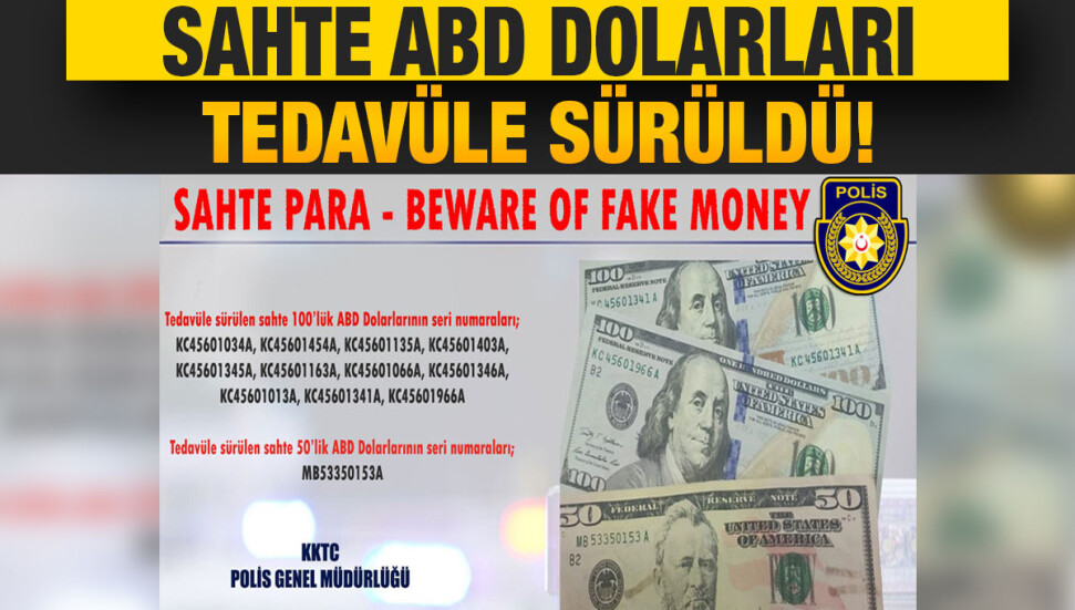 Gönyeli’de bir kumarhanede sahte ABD Doları banknotu tedavüle sürüldü