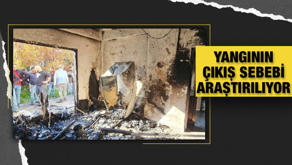 Çatalköy’de bir evin ambarında çıkan yangın zarara neden oldu