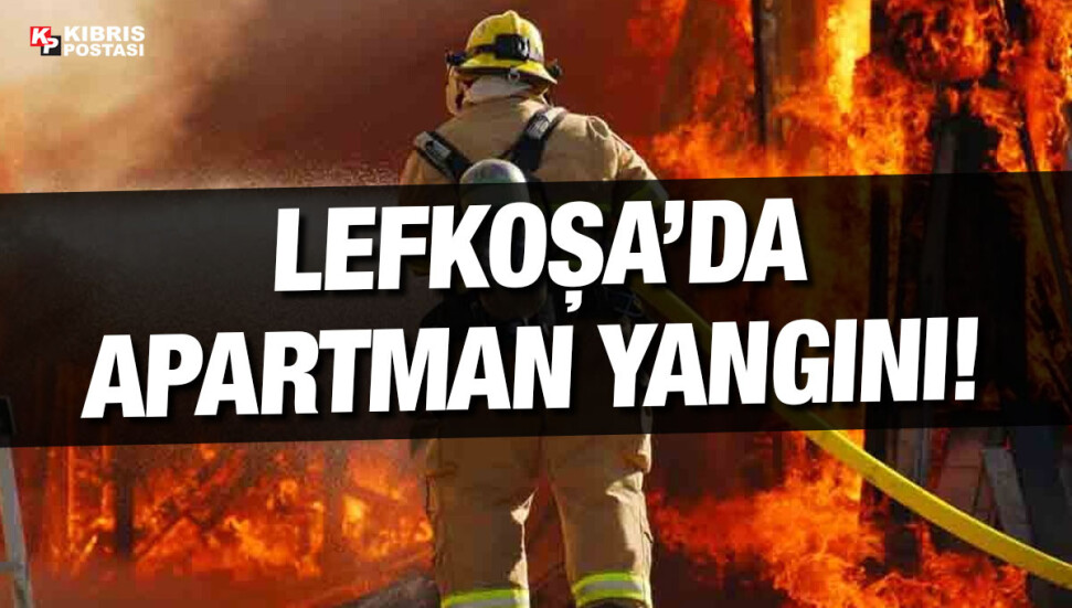 Lefkoşa’da bir apartmanın çatı katında yangın!