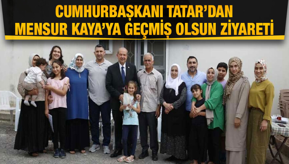 Cumhurbaşkanı Ersin Tatar, Sudan’dan tahliye edilen Mensur Kaya’yı ziyaret etti