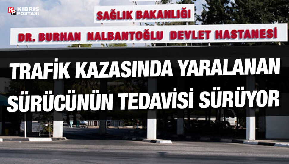 Lefke’de direksiyon hakimiyetini kaybeden araç sürücüsü Feride Bozkurt su kanalına düştü, yaralandı