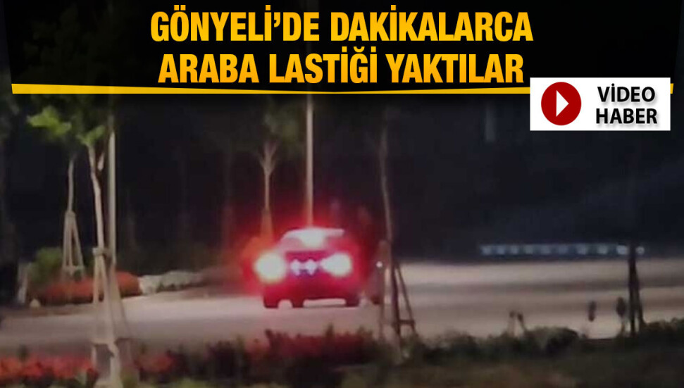 Gönyeli’de dakikalarca araba lastiği yaktılar