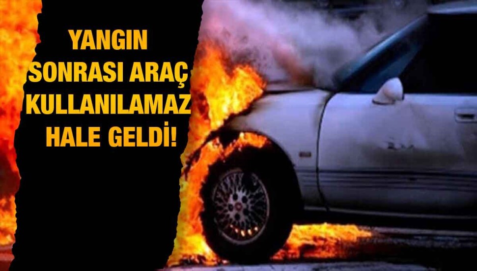Büyükkonuk’ta seyir haindeki araçta yangın çıktı!
