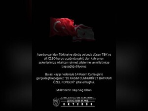 “15 Kasım Cumhuriyet Bayramı Özel Konseri” ileri bir tarihe ertelendi