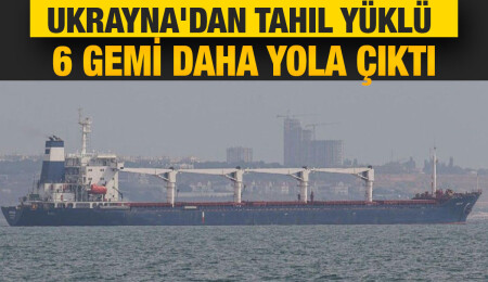 Tahıl sevkiyatı kapsamında Ukrayna'dan 6 gemi daha hareket etti
