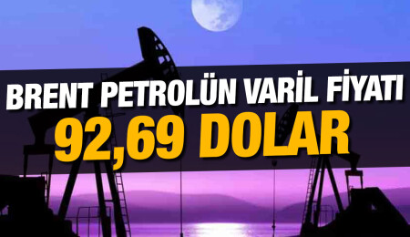 Brent petrol kapanışa göre yüzde 1,16 artarak 92,69 dolardan işlem görüyor