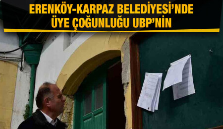 Erenköy-Karpaz Belediyesi meclis üyeleri açıklandı: UBP 5, CTP 2, DP 1, YDP 1, HP 1 üye çıkardı