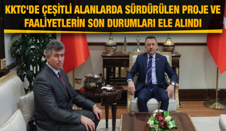 Fuat Oktay, Türkiye'nin Lefkoşa Büyükelçisi Feyzioğlu'nu kabul etti