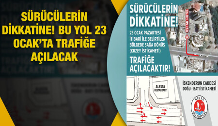 Girne’de Uğur Mumcu Caddesi’nden, Oscar Hotel yönüne giden yol trafiğe açılıyor