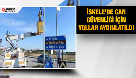 İskele’de yollarda aydınlatma adımı: Tehlike arz eden yaya geçitleri aydınlatıldı
