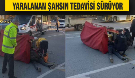Girne Kapısı’nda karşıdan karşıya geçmeye seyyar satıcıya araba çarptı!