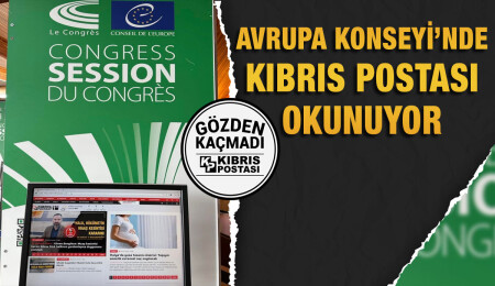 Avrupa Konseyi'nde Kıbrıs Postası detayı