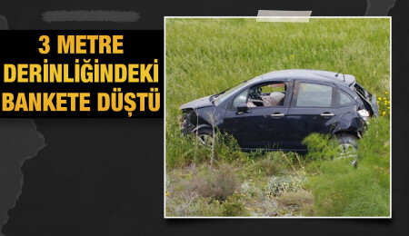 İskele - Ercan ana yolunda kaza… Araç sürücüsü yaralandı