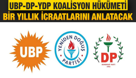 UBP-DP-YDP Koalisyon Hükümeti bir yıllık icraatlarını basın toplantısıyla anlatacak