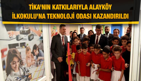 Türk İşbirliği Koordinasyon Ajansı Başkanlığı, Alayköy İlkokulu’na teknoloji odası kazandırdı