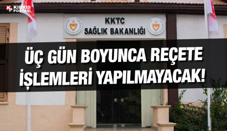 Genel Ecza Deposu’nda 3 gün reçete işlemleri yapılmayacak
