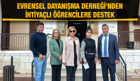 Evrensel Dayanışma Derneği, İskele’deki ihtiyaçları öğrencilere destekte bulundu