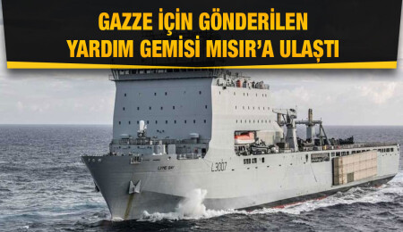 İngiltere ve Güney Kıbrıs tarafından Gazze için gönderilen yardım gemisi Mısır’a vardı