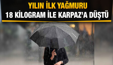 Yılın ilk yağmuru Dipkarpaz’da kaydedildi