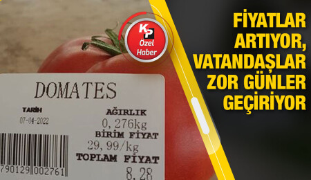 Tek bir domates 8,28 TL!