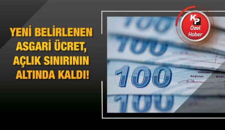Yeni belirlenen asgari ücret, açlık sınırının 142 TL altında!