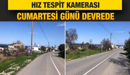 Yenierenköy'de monte edilen hız tespit kamerası Cumartesi günü devreye alınıyor
