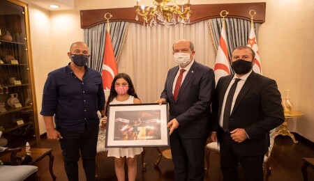 Ersin Tatar, Elis Sermaye ve babası Hakan Sermaye’yi kabul etti