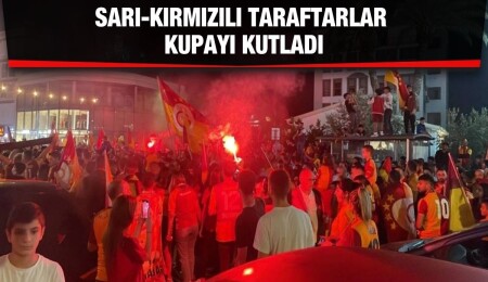 Galatasaray taraftarları kupayı kutladı