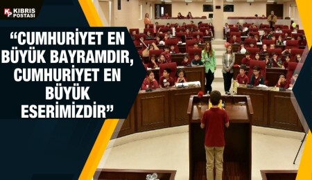 Şehit Ertuğrul İlkokulu öğrencilerinin katılımıyla Meclis Genel Kurulu’nda özel oturum yapıldı
