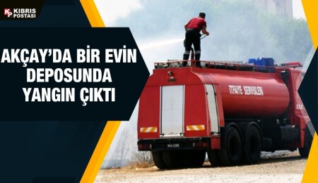 Akçay'da bir evin deposunda yangın çıktı...