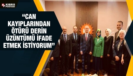 AK Parti Heyeti UBP Genel Merkezi’ni ziyaret etti