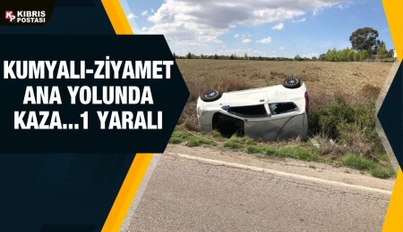 Kumyalı - Ziyamet anayolunda trafik kazası oldu