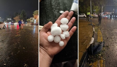 Girne’ye ‘ceviz’ büyüklüğünde dolu yağdı: Başımıza taş yağdı desek abartmış olmayız