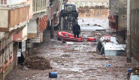 Loss of life in the flood disaster that hit the earthquake region reached 18