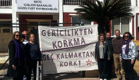 Güzelyurt'ta 8 Mart eylemi: Şiddet önleme merkezi ve kadın sığınma evi açılsın!