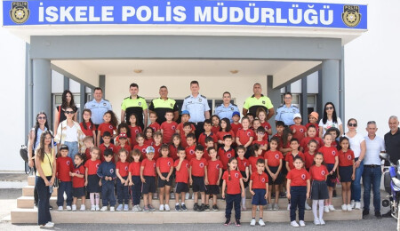 Öğrenciler İskele Polis Müdürlüğü’nü ve İtfaiye Şubesi’ni ziyaret etti