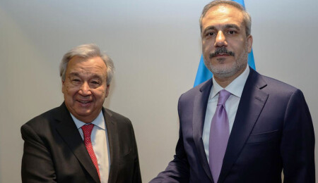 Hakan Fidan BM Genel Sekreteri Antonio Guterres ile görüştü