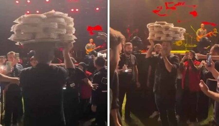 Konserinde kağıt helvacının satış yapamadığını fark eden Haluk Levent tezgahın başına kendi geçti